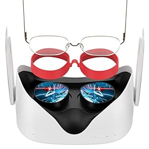 SUPERUS Silikon Anti-Kratzer Linsenschutz – VR Brillen Abstandshalter Kompatibel mit Oculus/Meta Quest 2 – VR-Zubehör Schützt VR-Objektive vor Kratzern auf der Brille (Rot)