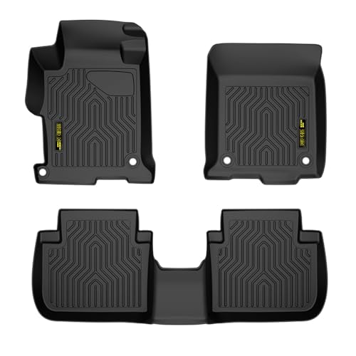 PIT66 Floor Mats Cargo Liners Compatible with Honda Accord Sedans 2013-2017 (Heavy Duty) 3-Piece Premium All Weather Automotive TPE Liners alfombras para carro