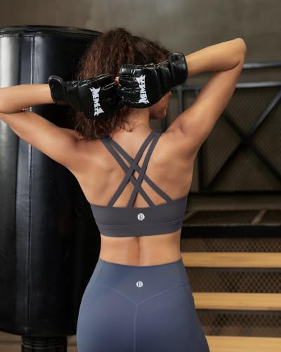 Image of RUNNING GIRL Sports Bra for Women,Molded Cup Strappy Running High Impact Sports Bra with Sewn in Pads