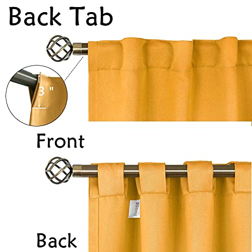 Bgment Rod Pocket And Back Tab Blackout Curtains For Bedroom - Thermal Insulated Room Darkening Curtains For Living Room, 2 Window Curtain Panels (52 X 63 Inch, Mustard Yellow) #TOP1