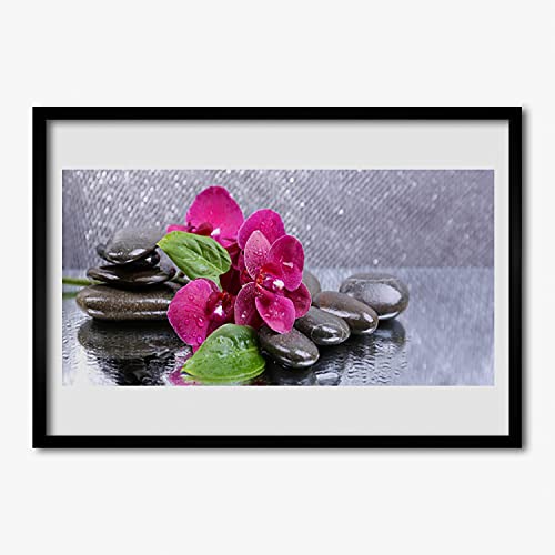 Affiche encadrée orchidée de fleurs pour créer une ambiance zen dans votre salon