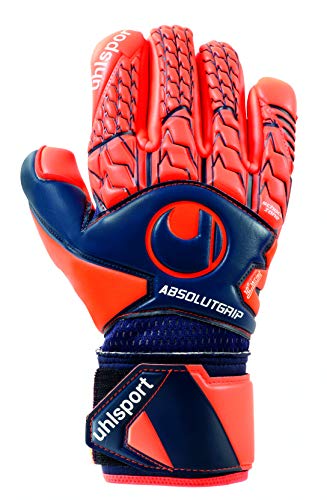 Uhlsport Luva De Goleiro Next Level Absolutgrip Finger Surround Tamanho 10, Vermelho/Azul Marinho