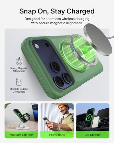 Image of Belkin iPhone 17 Pro Max Case | Slim, Anti-Yellowing, Anti-Scratch, 4M Drop Protection | 2 Years Warranty | Grip - Sage