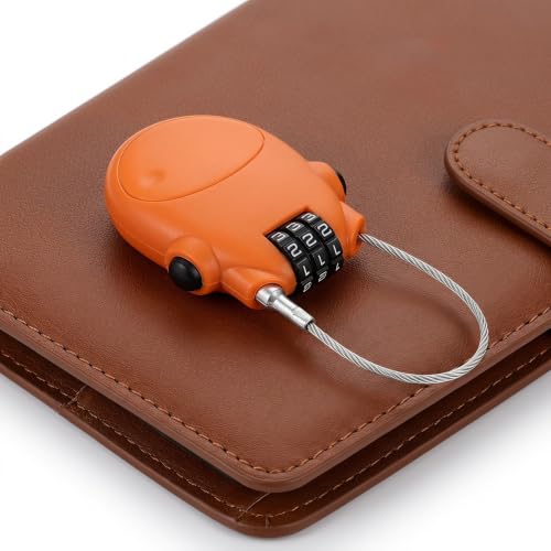Candado de Cables Retráctil 3 Dígitos Naranja miniatura 5