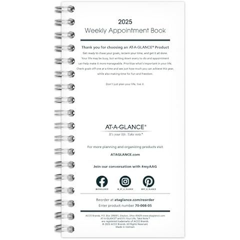 AT-A-GLANCE 2025 Planner Refill Cover
