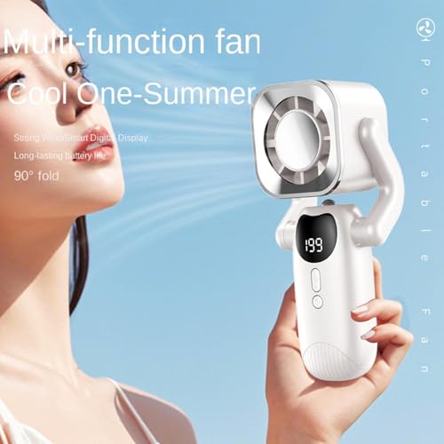 Ventilateur à main Genérico rechargeable avec vitesse réglable pour bureau et voyage - 5