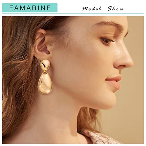 FAMARINE Big Earrings Dangle Drop Earrings For Women Fashion Vintage3