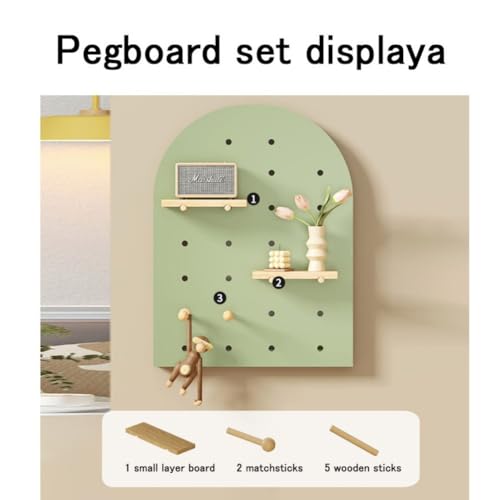 Wooden Electric Meter Box Cover with Pegboard Organizer - Stylish Breaker Box Concealment Panel for Living Room, Entryway, Bedroom, Office - 15.8" L x 31.5" H