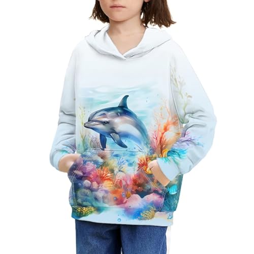 Poceacles 6-16 Year Old Boys Girls Hoodies Cool Lightweight Hooded Pullover Sweatshirt for Kids Long Sleeve Sportwear4