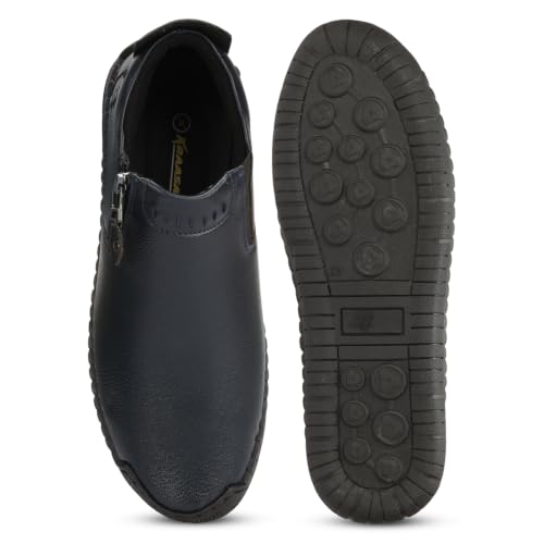 Image of Kraasa Men's Stylish Trendy Sneakers | High Tops Synthetic Side Zipper Casual Shoes | Ultra Soft Cushioned Insole | Airmix Sole Footwear