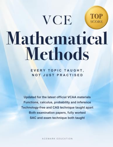 VCE Mathematical Methods: Every Topic Taught, N... B0HLYKQHNV Book Cover