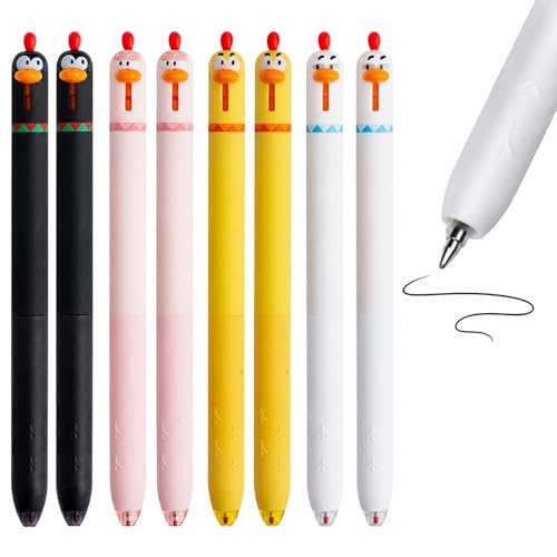 Bolígrafos Gel Retráctiles Negros 0.5mm Pack 8 miniatura 1