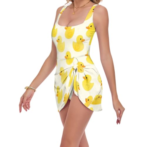 Maillot de bain une pièce contrôle du ventre pour assumer ses courbes avec un motif canard