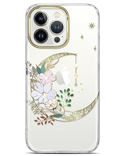 Coque iPhone 12 motif floral avec plaquage or chic en TPU antichoc