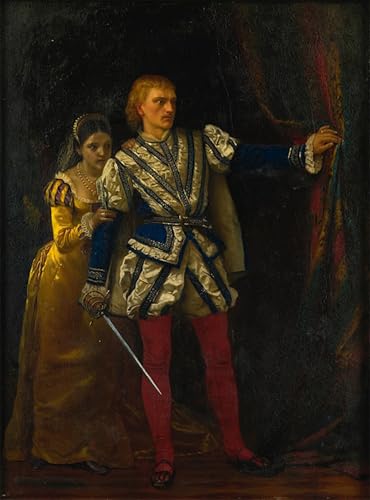 Pintura sobre lienzo John George Brown con acabado detallado de 60x90cm