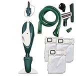 DIERRESTORE Aspirapolvere Folletto VK136 - COME NUOVO - + 5 ANNI di Sacchetti - Aspirapolvere 900W Leggero e Potente, 3 Velocità AUTOMATICO, Sacco 3,5L (VK 135, 5 Anni di Sacchetti + Tubi)
