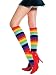 Be Wicked Women's Knee Highs with Rainbow Toes, Multi/Rainbow, One Size