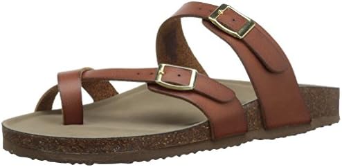 Madden Girl Women's Bryceee Toe Ring Sandal, Cognac Paris, 9