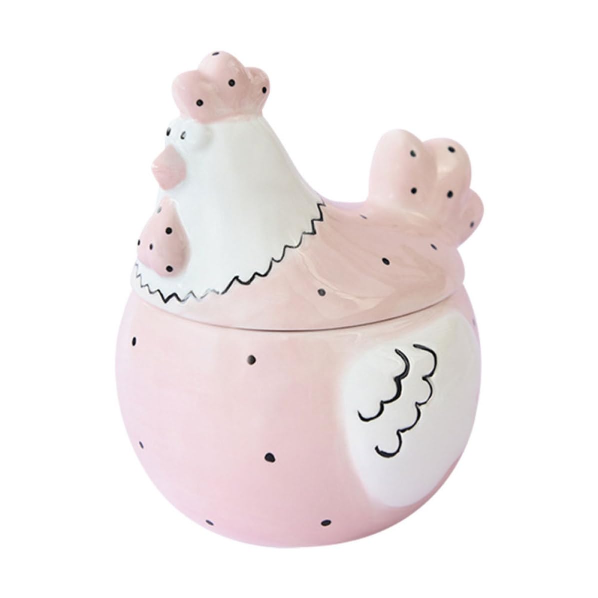 Boîte à bijoux en céramique en forme de poule NUOBESTY pour rangement de bureau