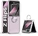 Produktbild Z Flip 6 Hülle mit Ring,Samsung Galaxy Z Flip 6 Handyhülle mit Gehärtete Glas Front Schutzfolie [Anti-Vergilbung] Transparent Hart PC Stoßfest Schutzhülle für Z Flip6 5G 2024 Ständer Cover Case-Clear