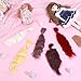 PH PandaHall Doll Hair Wig Red Mohair Hairs Wefts Soft Curly Hair Figurine Wigs Synthetic Hair Wig Extensions for DIY Dolls Puppets Making Replacement Craft Materials Supplies, 8.6 Inch Long