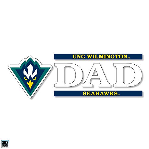 UNC Wilmington Seahawks 6"x2" Dad Logo Auto Vinyl Decal