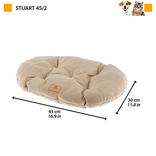 Ferplast Hundebett Hundekissen Katzenkissen Hundesofa für kleine Hunde, Katzenbett, 43 x 30 x 15 cm Waschbar Blau