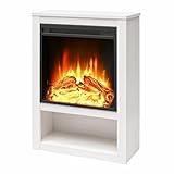 Ameriwood Home Clermont Electric Fireplace Mantel, Ivory Oak