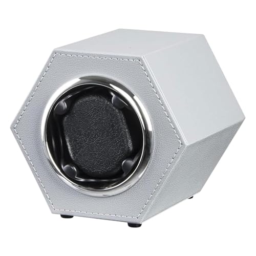 Tachiuwa 自動シングルウォッチワインダー回転時計ケース収納ボックス腕時計シェーカー寝室用, グレー