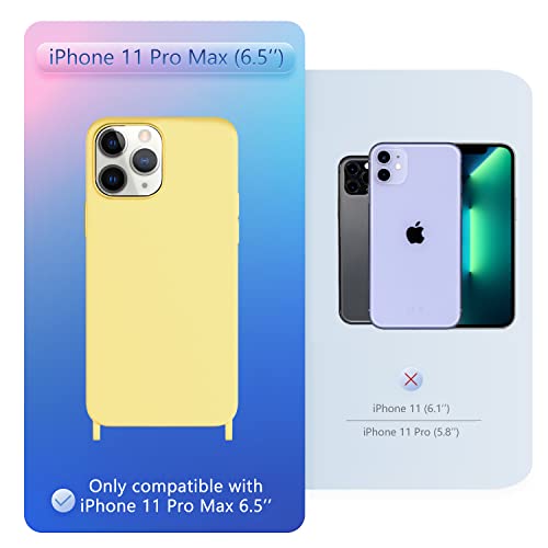 Image of Compatible with iPhone 11 Pro Max Case with Lanyard Crossbody iPhone Case with Strap Adjustable Shockproof Drop Protection Silicone Phone Cover for iPhone 11 Pro Max 6.5''
