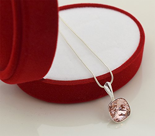 Crystals & Stones, ciondolo quadrato con catena in...