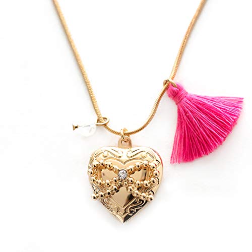 Amy and Annie LLC Love Heart Locket Necklace for Girls, Locket for Girls