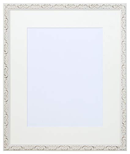 ラーソン・ジュール 額縁 ソフィア 水彩F6(内寸550x458mm)中抜きマット(窓寸396x304mm)付き ホワイト