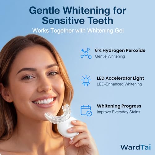 Image of Teeth Whitening Kit with 32 LED Dual Light, 3 Gentle Whitening Gel Pens, Rechargeable Teeth Whitening Light Kit for Sensitive Teeth, Coffee Stain Whitening, Shade Guide Included