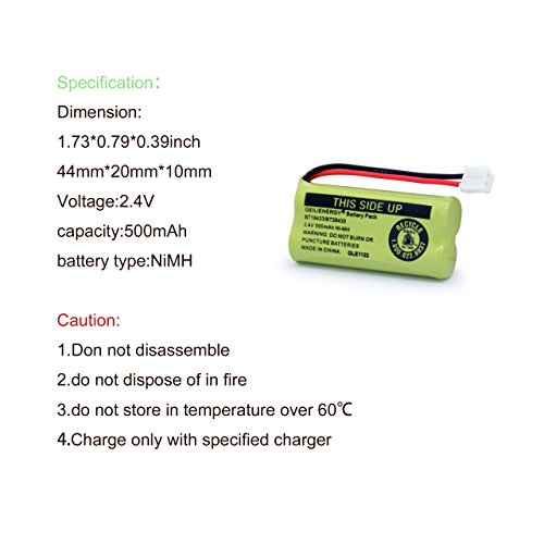 Geilienergy Bt18433 Bt-18433 Bt184342 Bt-184342 Bt1011 Bt-1011 Replacement For At&T And Vtech Bt-8300 Batt-6010 89-1326-00-00 89-1330-01-00 Cph-515D Cordless Phone(Pack Of 6) #TOP1