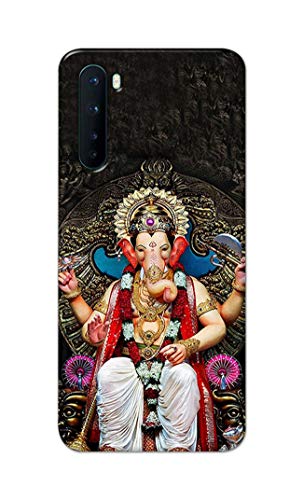 Image of PRINTFIDAA Lord Ganesh Bappa Moriya Printed Designer Hard Back Case Cover for OnePlus NORD (2020 Model), OnePlus Z -(SF) MVN1010