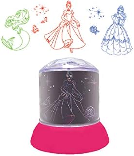 LEXIBOOK NLJ030DP Nightlight, Luminous projections on The Ceiling, Disney Princess Icons, Kids Bedroom lamp, Colour Decorative Light