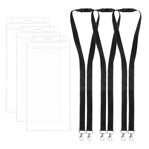 Etui na bilety koncertowe ze smyczą na klucze na bilety koncertowe i bilety koncertowe 103 x 205 mm [3 sztuki] etui na dowód osobisty na imprezy sportowe bilety