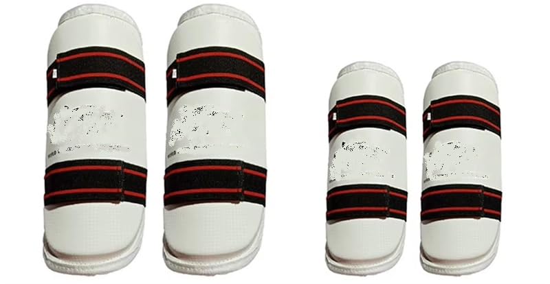 Équipement de protection Taekwondo pour bras et jambes - Pour combat, karaté, arts martiaux, boxe, sports de combat, protège-tibias, avant-bras (taille L)