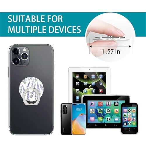 Soporte de teléfono móvil de anillo morado lavanda para funda de iPhone 3
