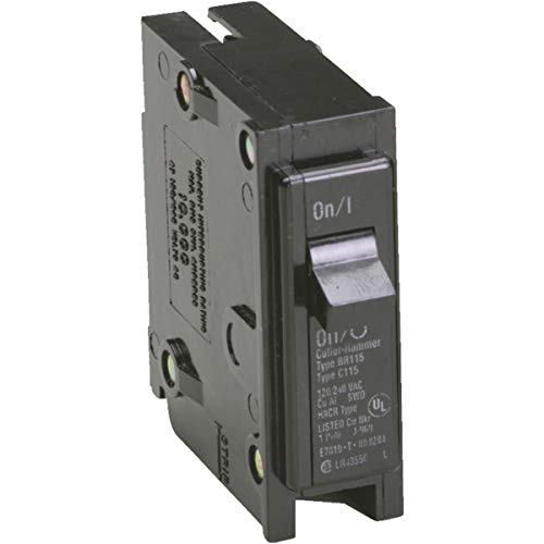 Eaton Corporation Br115 Single Pole Interchangeable Circuit Breaker, 120V, 15-Amp