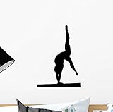 Wallmonkeys WM145718 Gymnastics Silhouette Style Wall Decal Peel and Stick Graphic (12 in H x 8 in W)