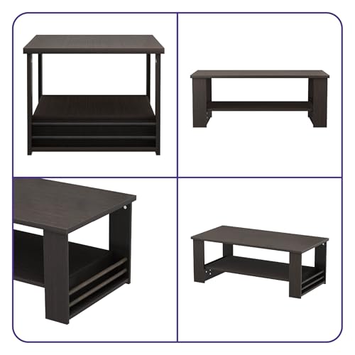 Image of Wakefit Center Table | 1 Yr Warranty | Coffee Table for Living Room Wooden, Tea Table for Living Room Wooden, Sofa Table, Free Installation from Brand, Modern Multi-Functional & Wobble-Free(Nestren)