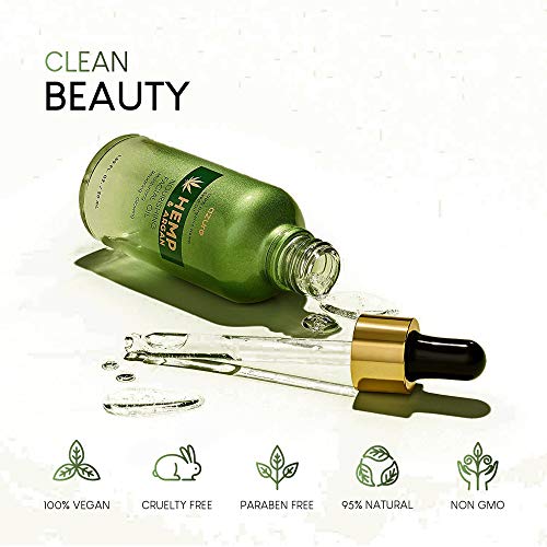 Azure Cosmetics Hemp & Argan Nourishing Korean Facial Oil - Moisturizing | Repairing | Lifts Skin Reducing Appearance Of Wrinkles, Fine Lines & Creases - 50Ml / 1.69 Fl.oz. #TOP3