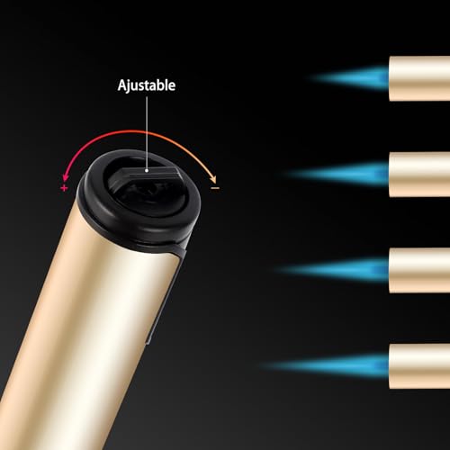 Encendedor antorcha recargable dorado champagne miniatura 4
