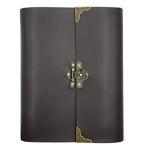 Aibearty Vintage Leather Photo Album Scrapbook Photo Book for Anniversary Christmas Wedding Birthday Gift
