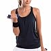 SYROKAN Women's Active Racerback Athletic Sports T-shirt Long Yoga Crop Tank Top Black L