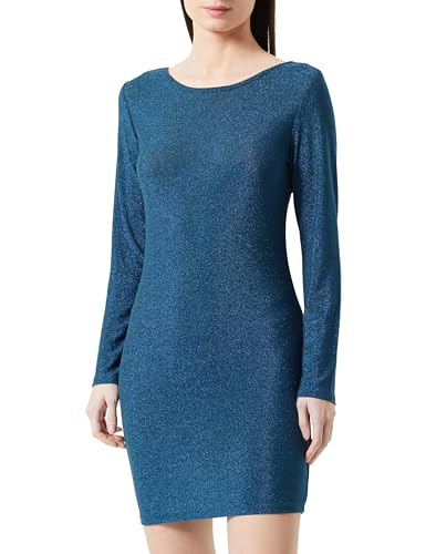 Mini robe en tricot chaud et extensible à manches longues pour femme