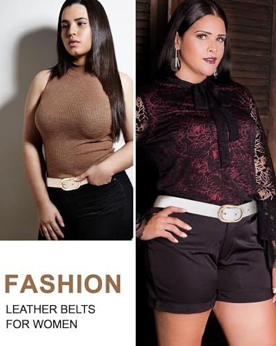 Women's Leather Belts for Jeans Dresses Pants Ladies Belt Bulk with Gold Buckle4