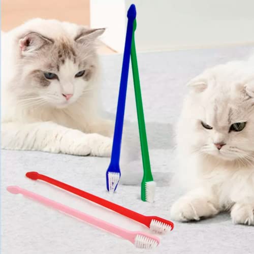 Escovas de Dente para Cães e Gatos com cabo plástico e cerdas macias. Uma cabeça grande e uma cabeça